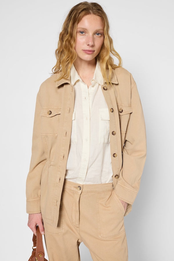 ROMELDA COTTON LINEN OVERSHIRT