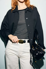 JUNIA BLACK OVERSHIRT