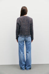 JOYA FRINGED TWEED LUREX JACKET