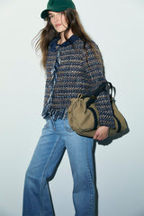 JOYA FRINGED TWEED LUREX JACKET