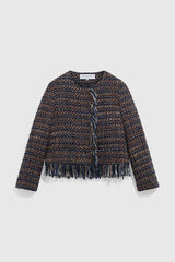 JOYA FRINGED TWEED LUREX JACKET