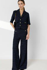 TAE SHORT CHECKED TWEED JACKET