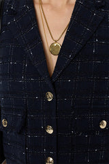TAE SHORT CHECKED TWEED JACKET