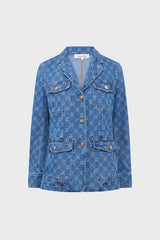 ROSANIA MONOGRAM DENIM JACKET