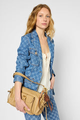 ROSANIA MONOGRAM DENIM JACKET