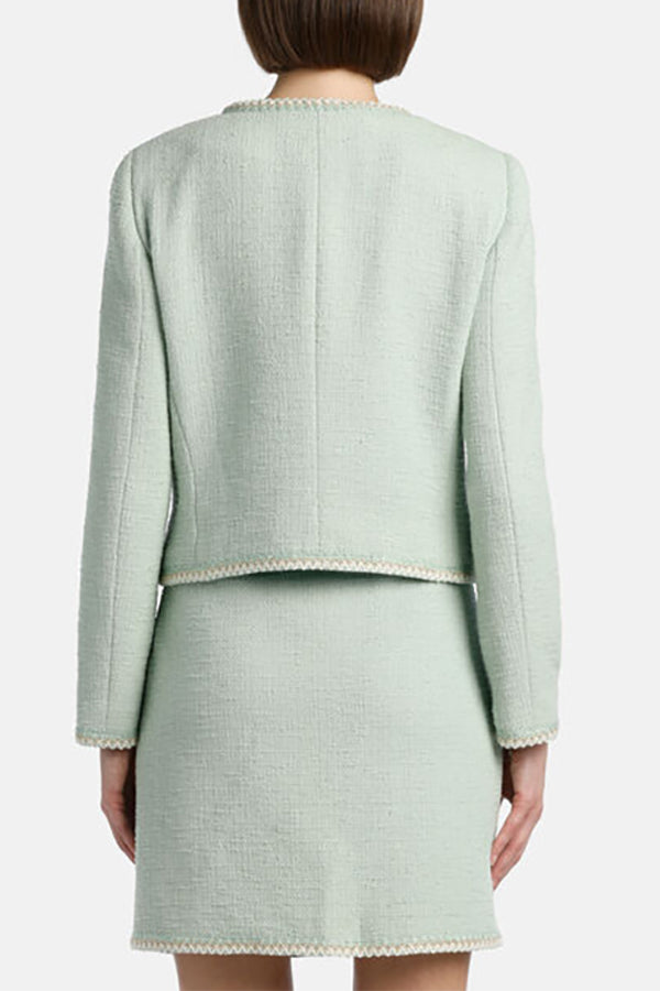 VEDA MINT GREEN WOOVEN JACKET