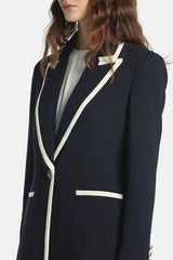 VELICO CONTRAST TRIMS SINGLE-BREASTED JACKET