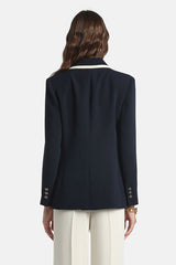 VELICO CONTRAST TRIMS SINGLE-BREASTED JACKET