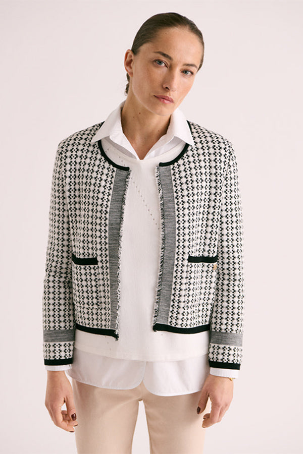 VERSUS JACQUARD KNIT JACKET