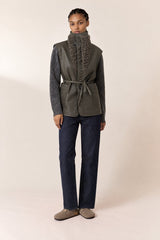 VICO KHAKI REVERSIBLE FAUX FUR JACKET