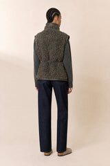 VICO KHAKI REVERSIBLE FAUX FUR JACKET
