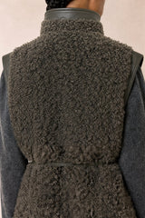 VICO KHAKI REVERSIBLE FAUX FUR JACKET
