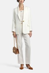 VETRATE CREAM CLASSIC LINEN BLAZER