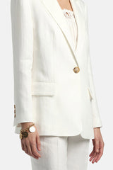 VETRATE CREAM CLASSIC LINEN BLAZER