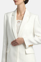 VETRATE CREAM CLASSIC LINEN BLAZER