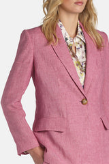 VETRATE PINK CLASSIC LINEN BLAZER