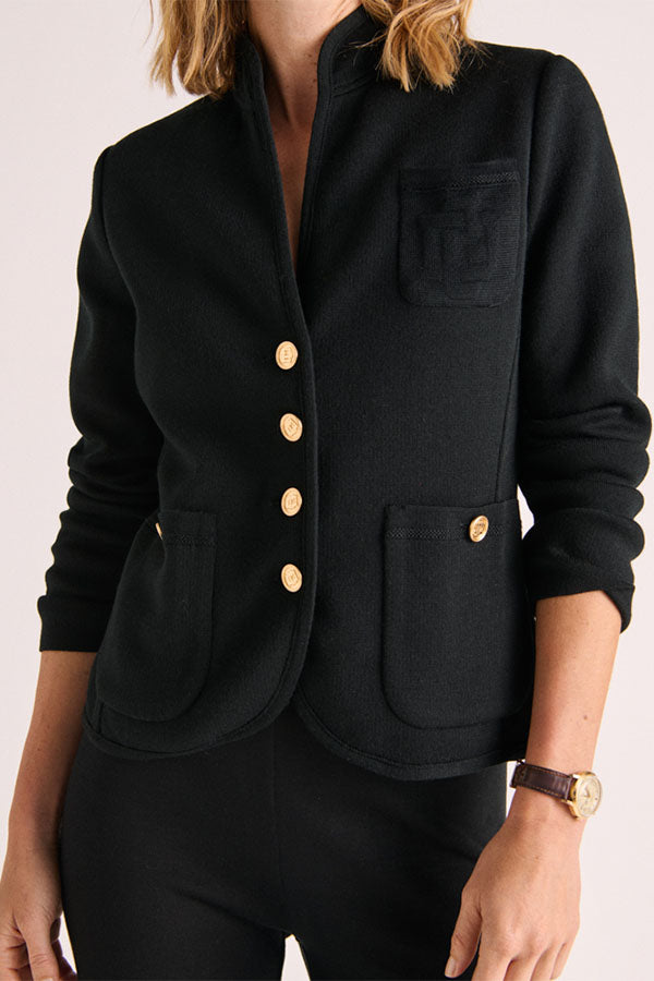 VICTORINE BLACK MILANO KNIT JACKET