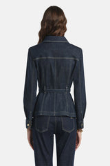 VIGANA ZIPPED DENIM JACKET