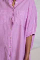 VIVIAN OVERSIZED LINEN SHIRT DRESS