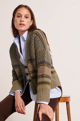 VOLIGE-JACQ-BIS OVERSIZED ALPACA WOOL JACQUARD KNIT JACKET