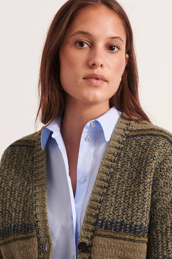 VOLIGE-JACQ-BIS OVERSIZED ALPACA WOOL JACQUARD KNIT JACKET