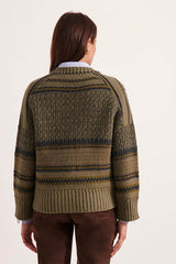 VOLIGE-JACQ-BIS OVERSIZED ALPACA WOOL JACQUARD KNIT JACKET