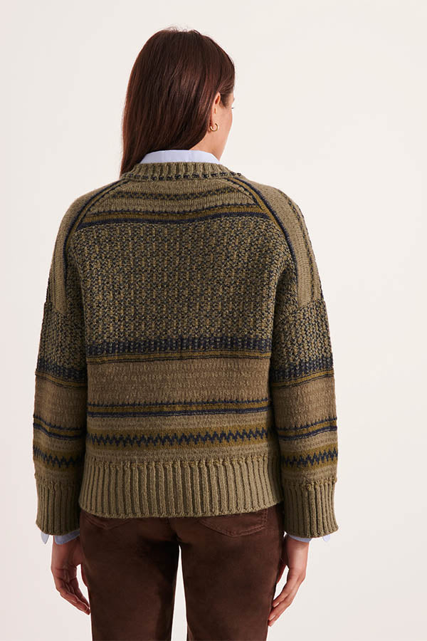 VOLIGE-JACQ-BIS OVERSIZED ALPACA WOOL JACQUARD KNIT JACKET