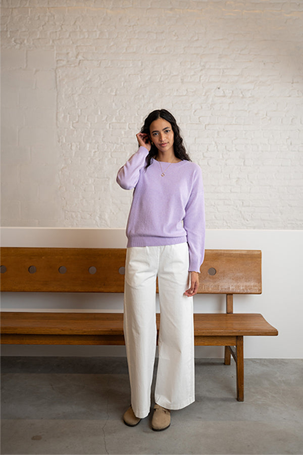 VOLTA WHITE STRAIGHT TROUSERS