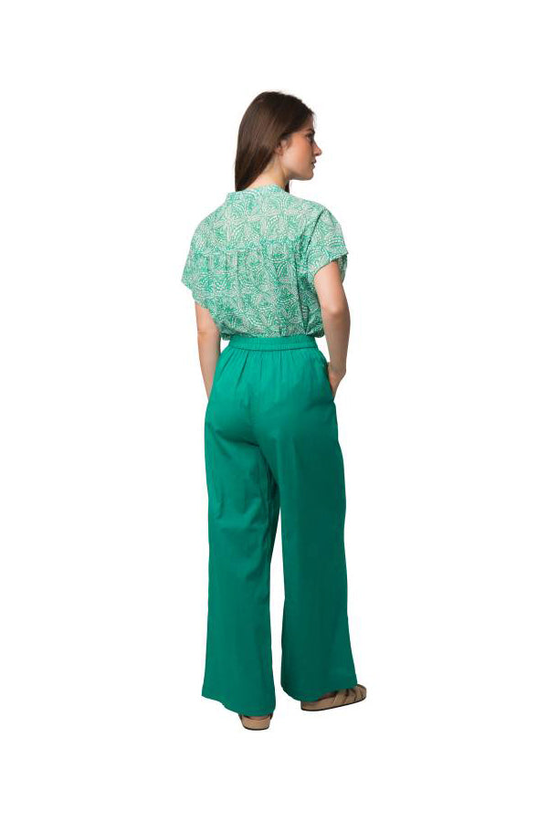 LEANA GREEN BASIC TROUSERS