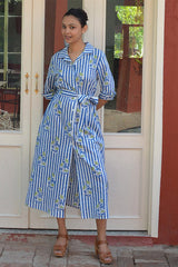 BLUE AMBER BEAULIEU DRESS
