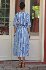 BLUE AMBER BEAULIEU DRESS