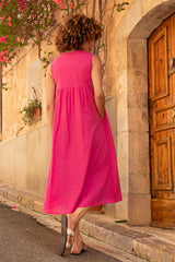 PINK AMY PLAIN DRESS
