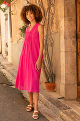 PINK AMY PLAIN DRESS