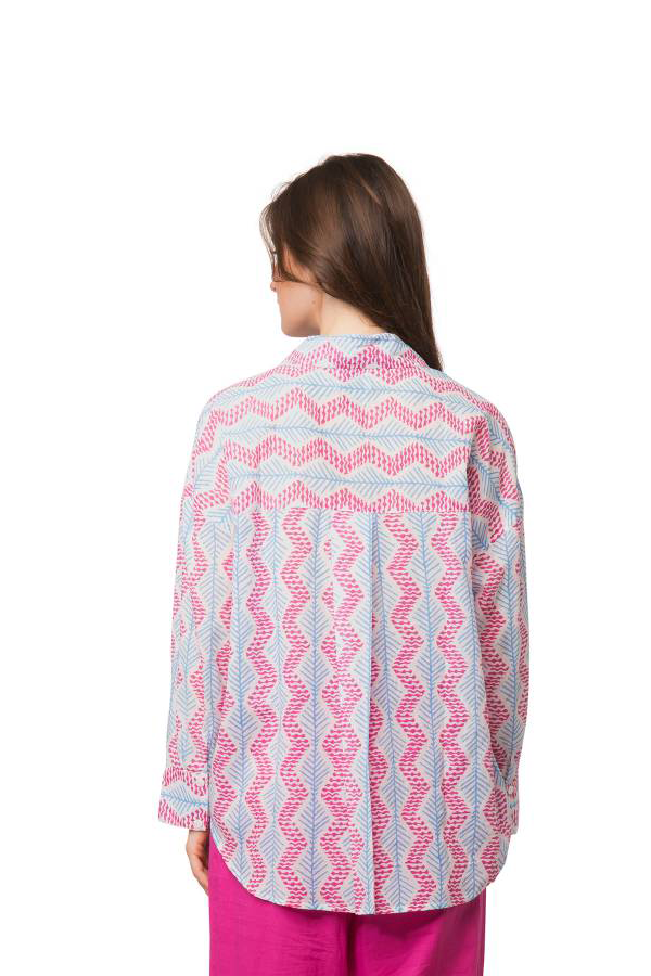 MELISSA PINK ZANZIBAR PRINT SHIRT