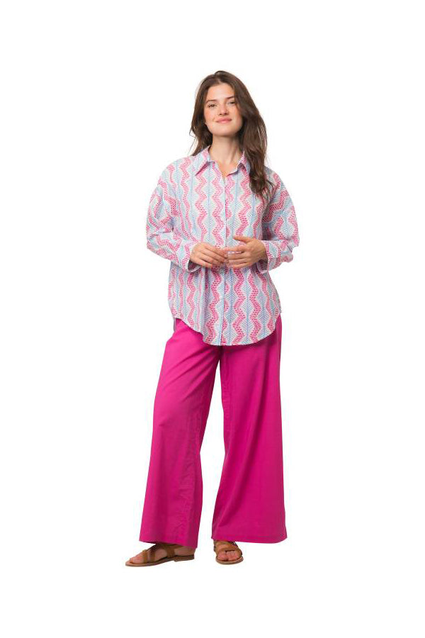 MELISSA PINK ZANZIBAR PRINT SHIRT