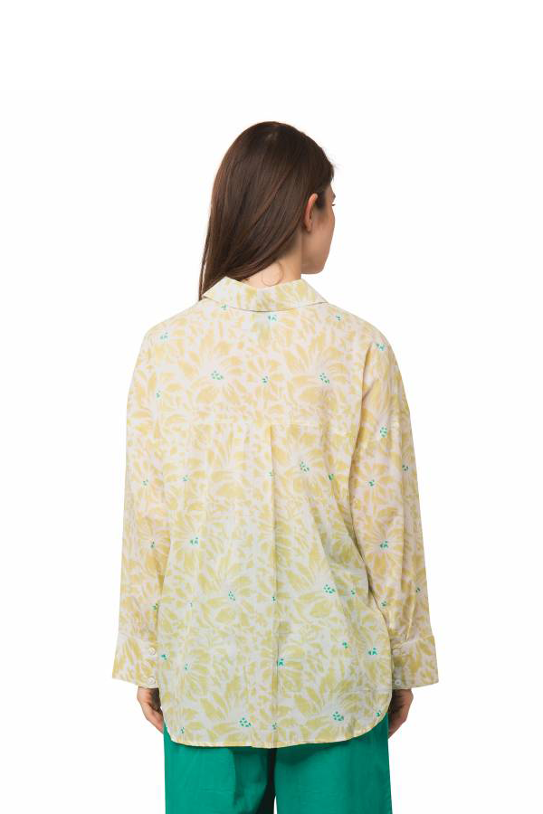 MELISSA GREEN LILY PRINT SHIRT