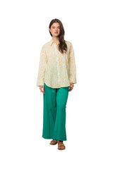 MELISSA GREEN LILY PRINT SHIRT