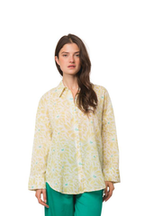 MELISSA GREEN LILY PRINT SHIRT