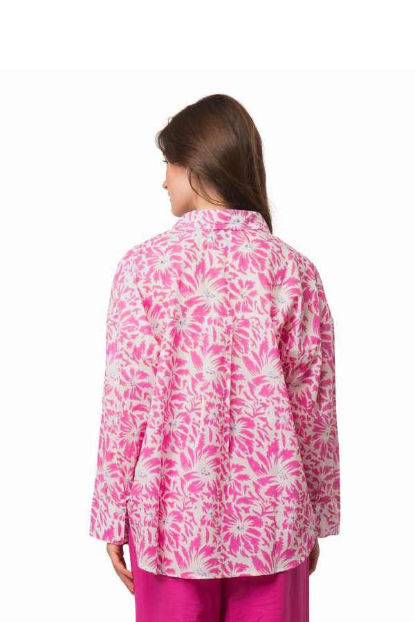 MELISSA PINK LILY PRINT SHIRT