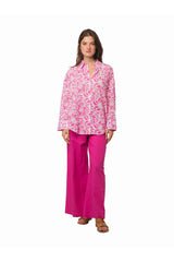 MELISSA PINK LILY PRINT SHIRT