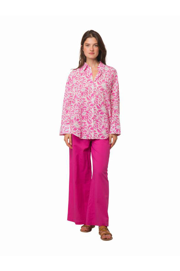 MELISSA PINK LILY PRINT SHIRT