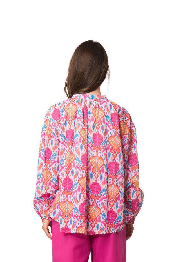 CAMILLE PINK SENGA PRINT SHIRT