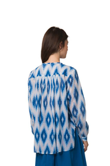 CHLOE BLUE KOMBA PRINT SHIRT