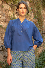 BLUE HELENE PLAIN TOP