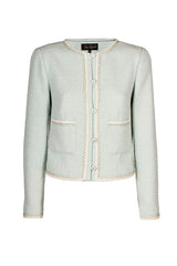 VEDA MINT GREEN WOOVEN JACKET