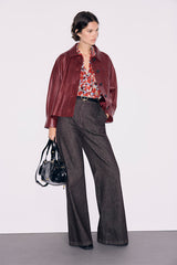 PENNY RED LEATHER OVERSHIRT