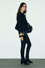 MUSE LEATHER SLIM TROUSERS