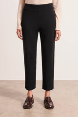 YAO-W CLASSIC BLACK STRAIGHT-LEG TROUSERS