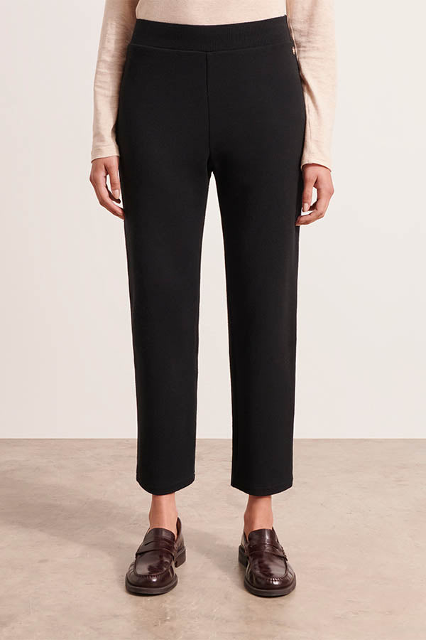 YAO-W CLASSIC BLACK STRAIGHT-LEG TROUSERS