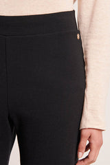 YAO-W CLASSIC BLACK STRAIGHT-LEG TROUSERS